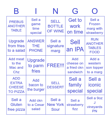 SERVER BINGO Card