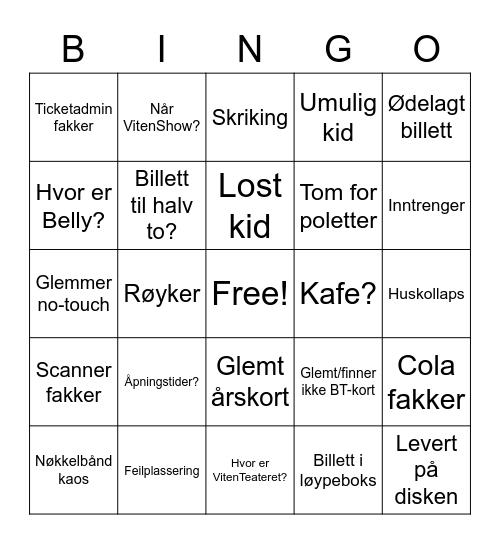 Krise Bingo 2.0 Bingo Card