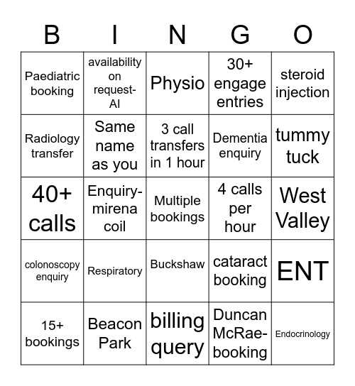 NEC 5 year anniversary Bingo Card