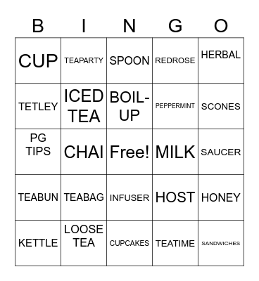 TEAPARTY Bingo Card