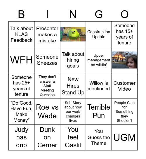 Bingo Boingo Bingo Card