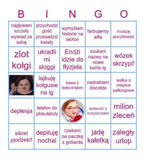bingo wymówkowe Bingo Card