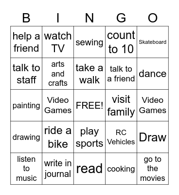 Social Interaction Bingo Card