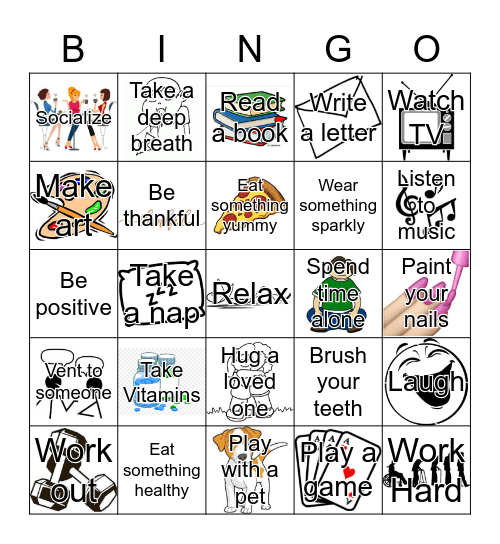 Self-Care Bingo Card