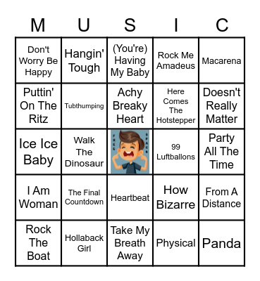 WORST SONGS EVER Bingo Card