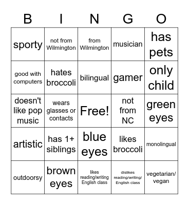 Bingo Card