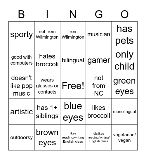 Bingo Card