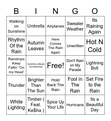 Stormy BINGO Card