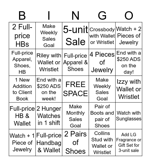 ADS BINGO!!! Bingo Card