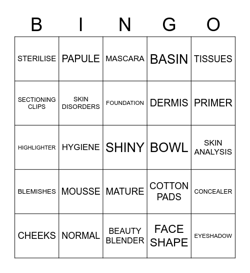 The Beauty Suite Bingo Card