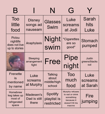 Cottage Bingo Card
