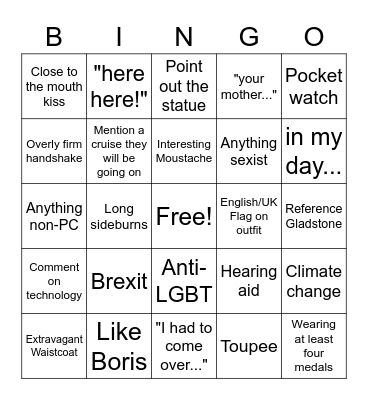 Geriatric Bingo Card