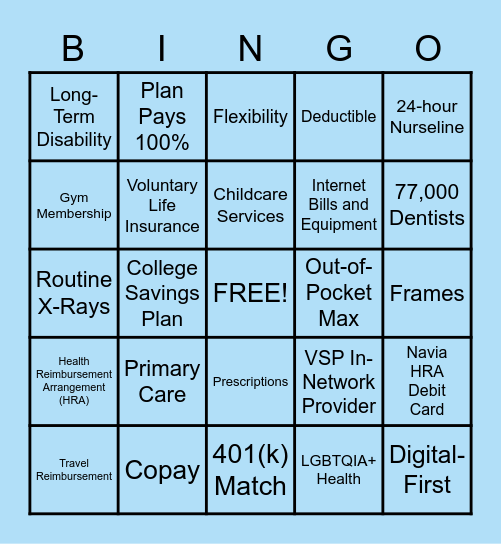Benefits Bingo 2022 Bingo Card