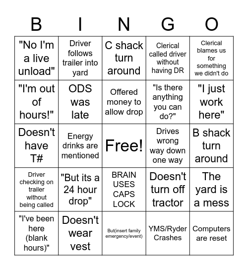 YC Bingo Card