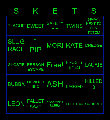 SKETTI'S DBD BINGO! Bingo Card