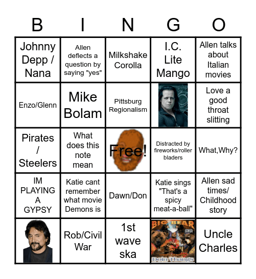 WEREBULANCE BINGO Card