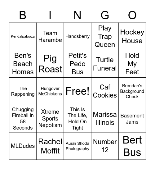 CLUB MARISSA Bingo Card