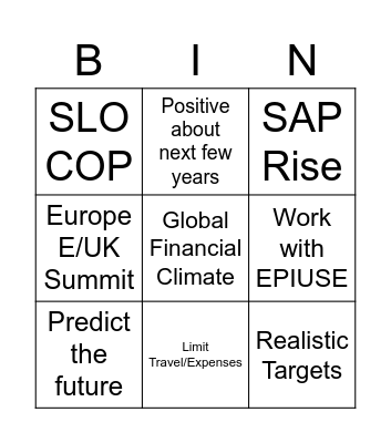 Meeting Bingo part deux Bingo Card