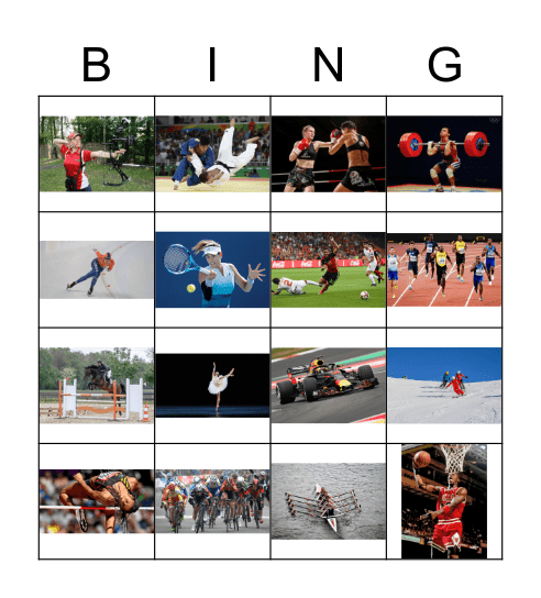 sport Bingo Card