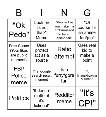 The Anti arguements Bingo board Bingo Card