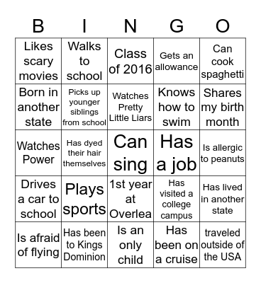 I.T. G.I.R.L.S. Bingo Card