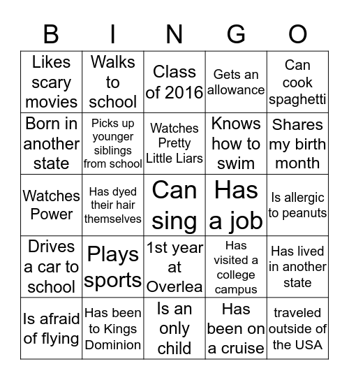 I.T. G.I.R.L.S. Bingo Card