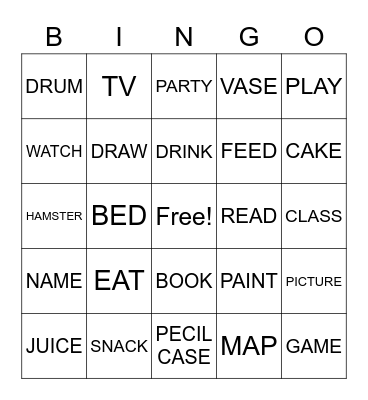 CLASS PARTY Bingo Card