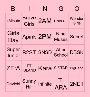 punya: nbyungchan Bingo Card