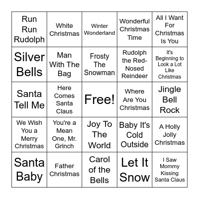 Christmas Bingo #1 Bingo Card