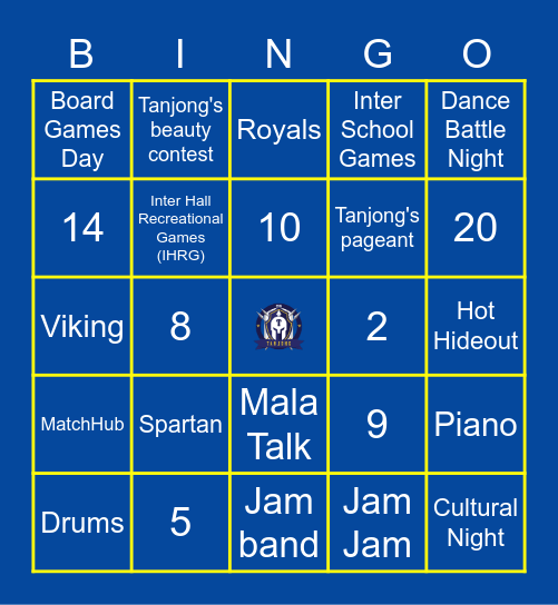 🎲 ♟🏀  TANJONG RWN 🎱🎸🤸🏾‍♂️ Bingo Card