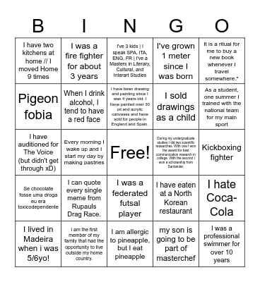 BINGO GAME Bingo Card