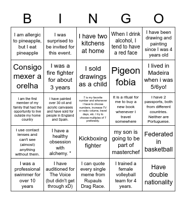 BINGO GAME Bingo Card