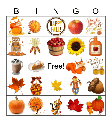 Autumn Bingo  Bingo Card