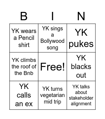 Cottage 2022 Bingo Card