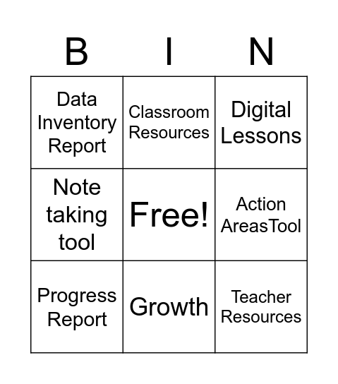 Imagine Language and Literacy Bingo! Bingo Card