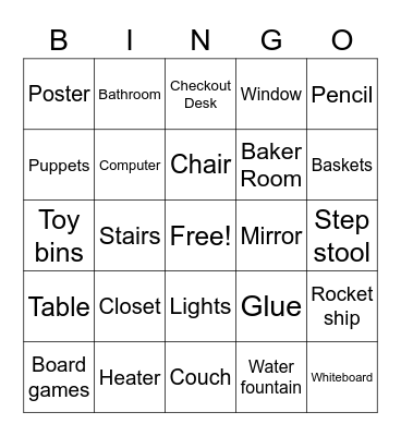 Library Bingo Card