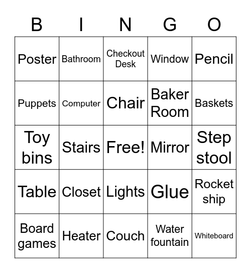 Library Bingo Card