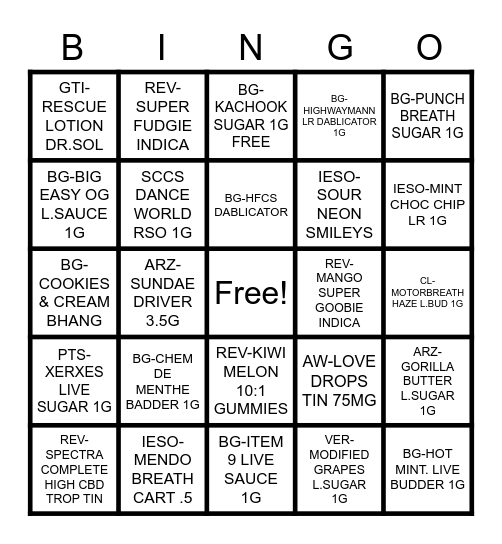 BINGO Card