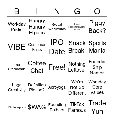 Nimbus Project: GW x Intern Crossover Bingo Card