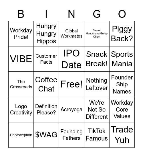 Nimbus Project: GW x Intern Crossover Bingo Card