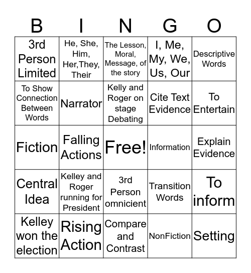 Fiction/Non_Fiction Bingo Card