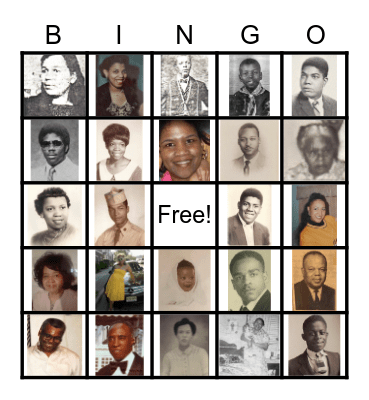 Turner Family Bingo Card