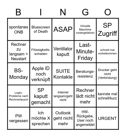 Kundenbingo Card