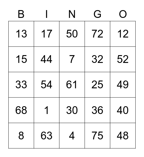 Cobalt's Bingo Card (Round 1) Bingo Card