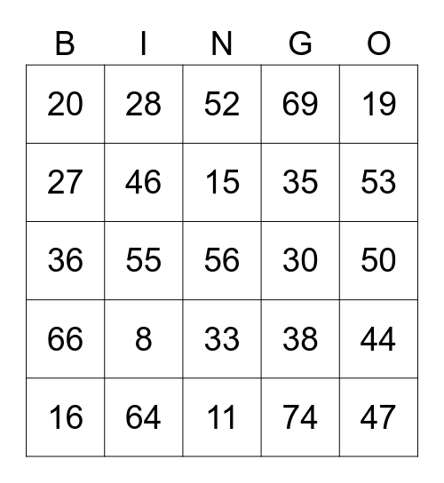 Holly's Bingo Card (Round 2) Bingo Card