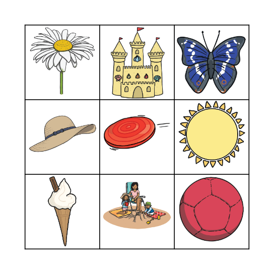 At the beach! Bingo Card