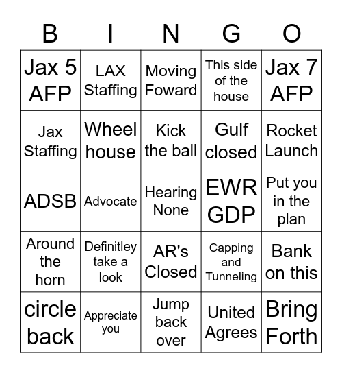 ATC Bingo Card