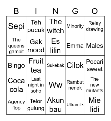 Punya drew Bingo Card