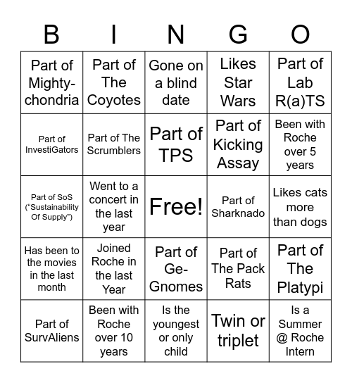 We are OAD Bingo Card