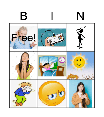 Kids 1 Expressions Bingo Card